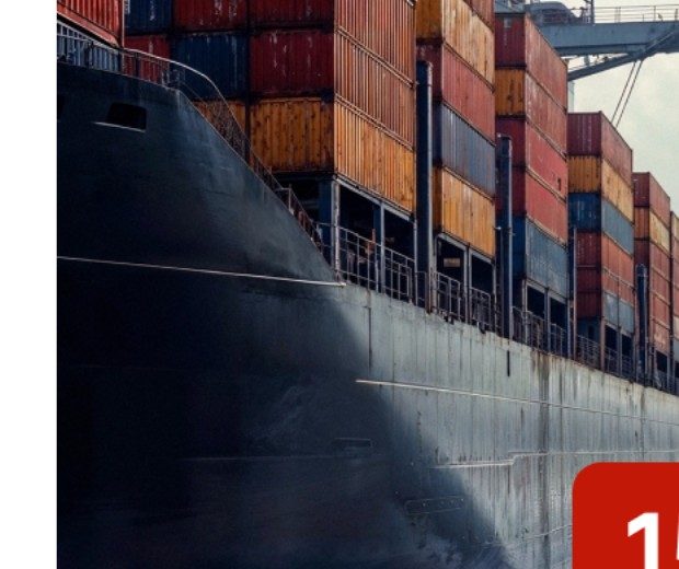 Cargo ship at port