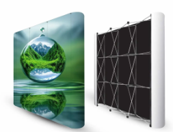 Pop up stand 3 x 3 Grid Straight model with Black PVC 400 micron