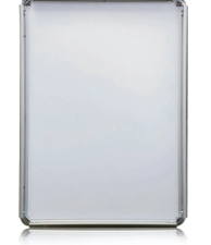 Snap Frame Silver A1 Curved Chrome Corner 25mm Profile