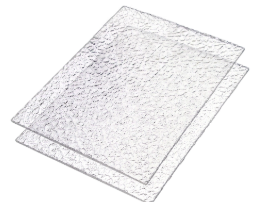 Textured PC Sheets- Polycarbonate 3000 x 2050 x 2.0 mm Clear Textured