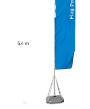 Flag Poles -Giant Flag Pole 5.4 mtr for Outdoor use