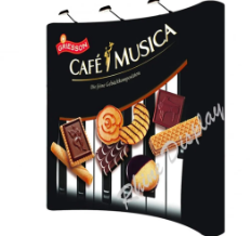 POP UP STAND CURVED,4X3(300X230)WITH LIGHTS