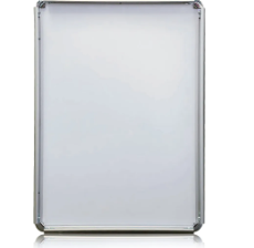 Snap Frame Silver A4 Size Curved Chrome Corner 25mm Profile